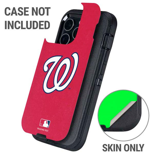 MLB Washington Nationals - Solid Distressed Otterbox Defender iPhone Skin