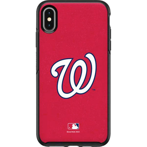 MLB Washington Nationals - Solid Distressed Otterbox Symmetry iPhone Skin