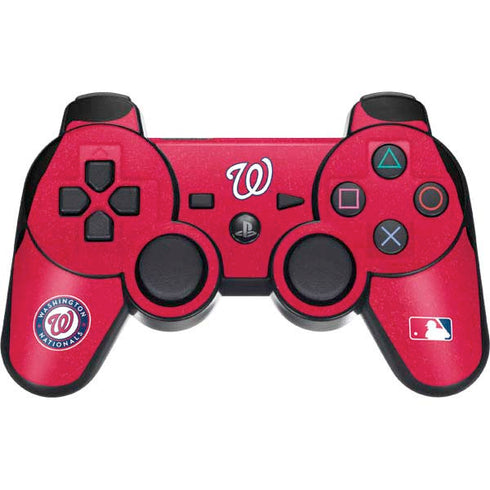 MLB Washington Nationals - Solid Distressed PS3 Dual Shock wireless controller Skin