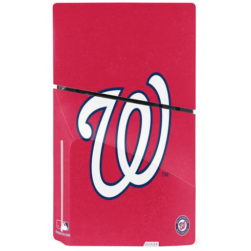 MLB Washington Nationals - Solid Distressed PS5 Slim Disk Bundle Skin