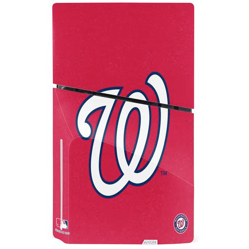 MLB Washington Nationals - Solid Distressed PS5 Slim Disk Console Skin