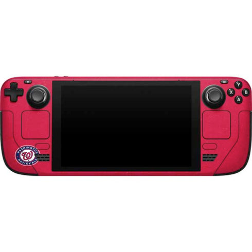 MLB Washington Nationals - Solid Distressed Steam Deck Handheld Gaming Computer Skin