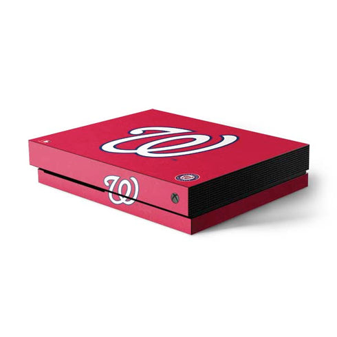 MLB Washington Nationals - Solid Distressed Xbox One X Console Skin