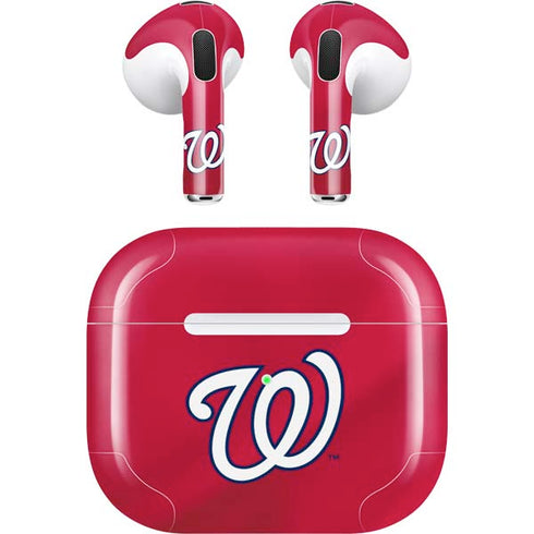 MLB Washington Nationals Alternate Jersey Apple AirPods (3rd Gen 2021) Skin