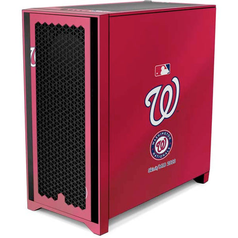 MLB Washington Nationals Alternate Jersey Corsair 4000D Tempered Glass Mid-Tower ATX Case Skin