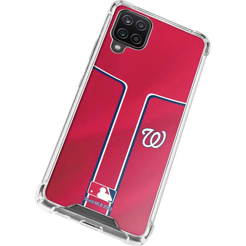 MLB Washington Nationals Alternate Jersey Galaxy A12 Clear Case