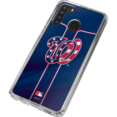 MLB Washington Nationals Alternate Jersey Galaxy A21 Clear Case