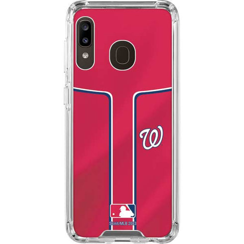 MLB Washington Nationals Alternate Jersey Galaxy A30 Clear Case