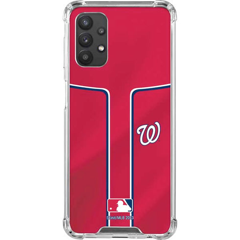 MLB Washington Nationals Alternate Jersey Galaxy A32 5G Clear Case
