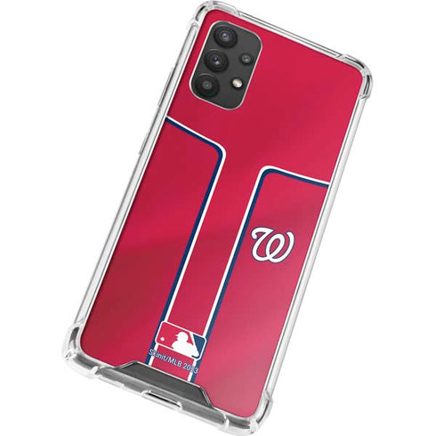 MLB Washington Nationals Alternate Jersey Galaxy A32 5G Clear Case