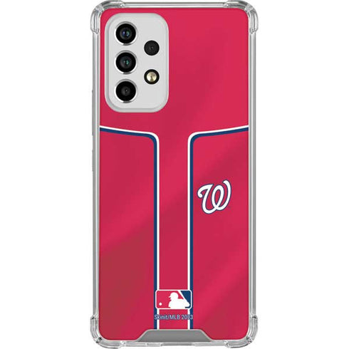 MLB Washington Nationals Alternate Jersey Galaxy A53 5G Clear Case