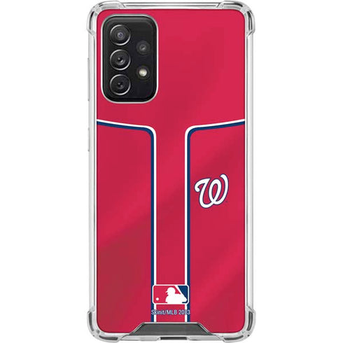 MLB Washington Nationals Alternate Jersey Galaxy A72 5G Clear Case