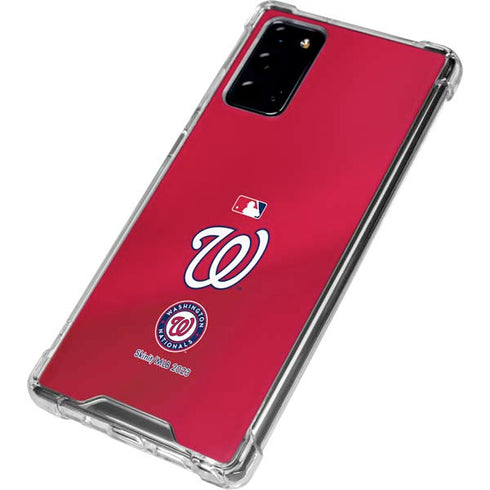 MLB Washington Nationals Alternate Jersey Galaxy Note20 5G Clear Case
