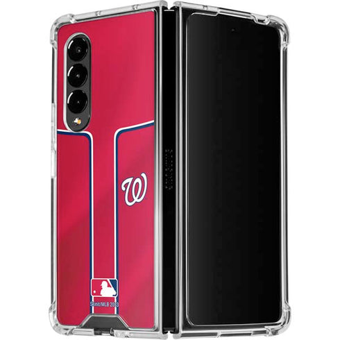 MLB Washington Nationals Alternate Jersey Galaxy Z Fold4 5G Clear Case