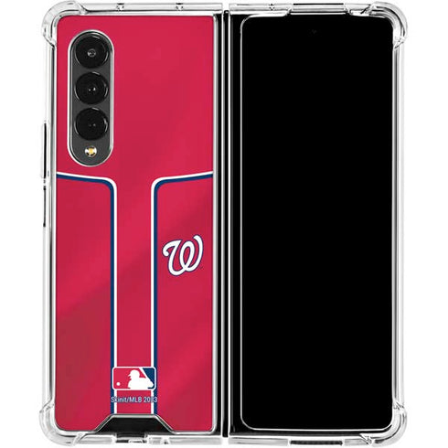 MLB Washington Nationals Alternate Jersey Galaxy Z Fold4 5G Clear Case