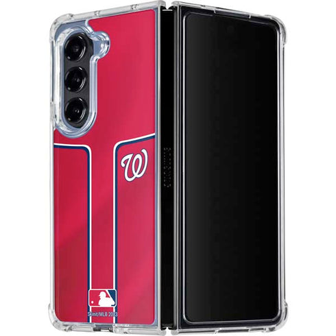 MLB Washington Nationals Alternate Jersey Galaxy Z Fold5 5G Clear Case
