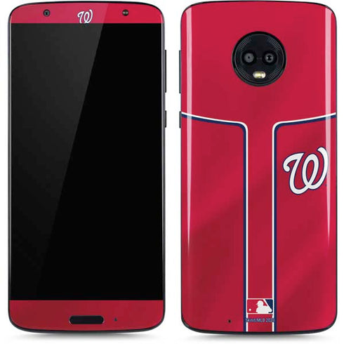 MLB Washington Nationals Alternate Jersey Moto G6 Skin