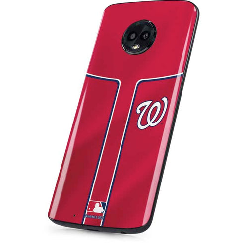 MLB Washington Nationals Alternate Jersey Moto G6 Skin