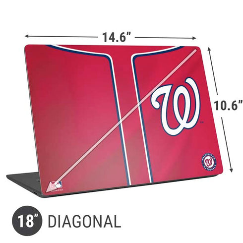 MLB Washington Nationals Alternate Jersey Universal Laptop 18in (14.6 x 10.6in) Skin