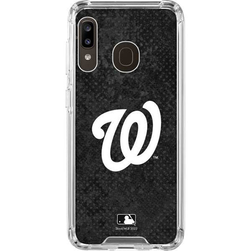 MLB Washington Nationals Dark Wash Galaxy A30 Clear Case