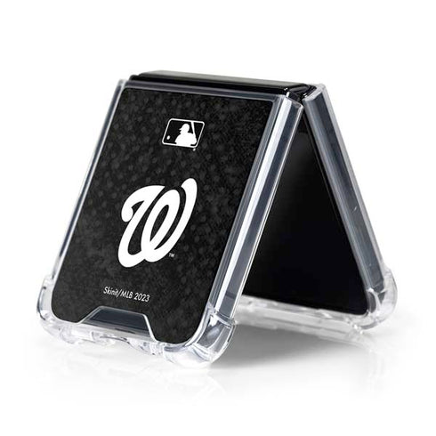 MLB Washington Nationals Dark Wash Galaxy Z Flip5 5G Clear Case
