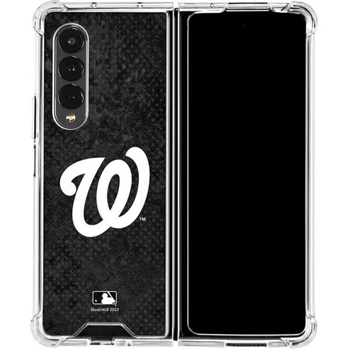MLB Washington Nationals Dark Wash Galaxy Z Fold4 5G Clear Case