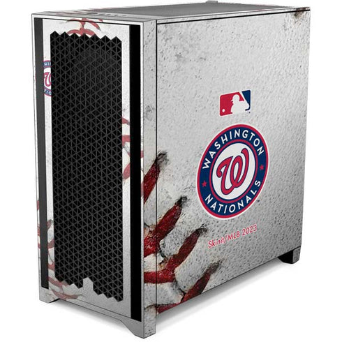 MLB Washington Nationals Game Ball Corsair 4000D Tempered Glass Mid-Tower ATX Case Skin