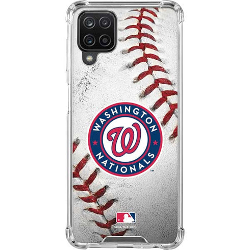 MLB Washington Nationals Game Ball Galaxy A12 Clear Case