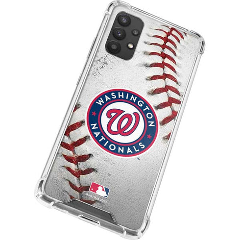 MLB Washington Nationals Game Ball Galaxy A32 5G Clear Case