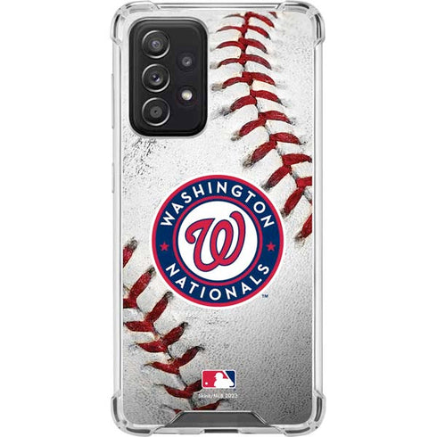 MLB Washington Nationals Game Ball Galaxy A52 5G Clear Case