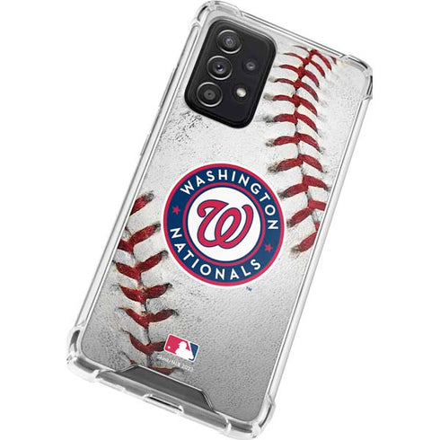 MLB Washington Nationals Game Ball Galaxy A52 5G Clear Case