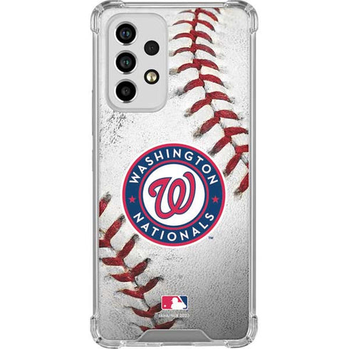 MLB Washington Nationals Game Ball Galaxy A53 5G Clear Case