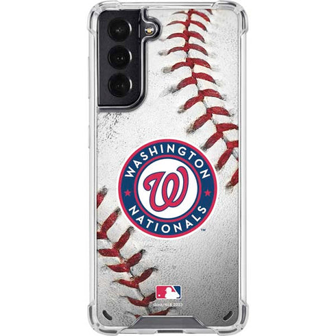 MLB Washington Nationals Game Ball Galaxy S21 5G Clear Case
