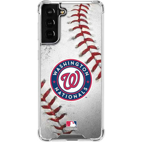 MLB Washington Nationals Game Ball Galaxy S21 FE Clear Case