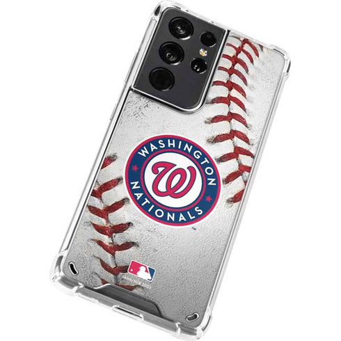 MLB Washington Nationals Game Ball Galaxy S21 Ultra 5G Clear Case
