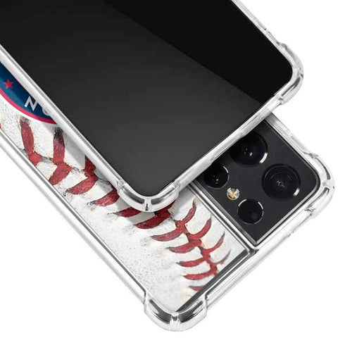 MLB Washington Nationals Game Ball Galaxy S21 Ultra 5G Clear Case