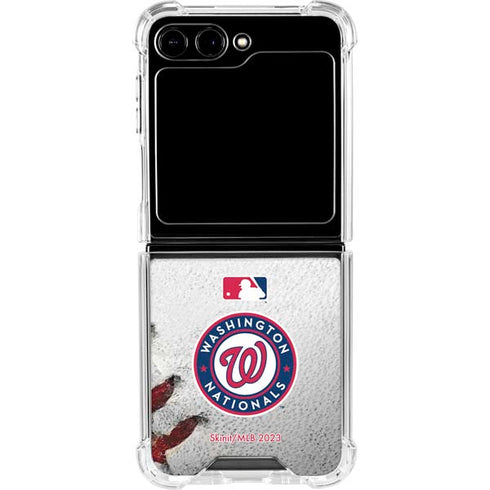 MLB Washington Nationals Game Ball Galaxy Z Flip5 5G Clear Case