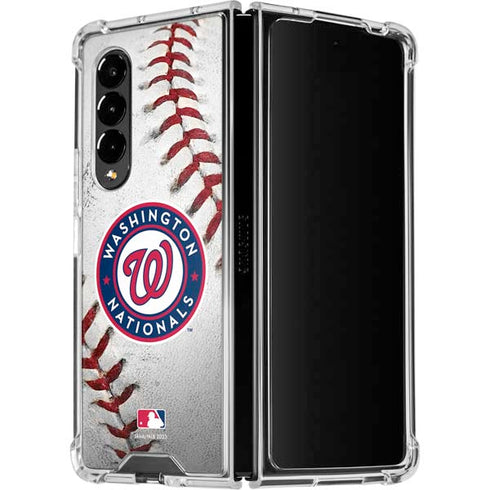 MLB Washington Nationals Game Ball Galaxy Z Fold4 5G Clear Case