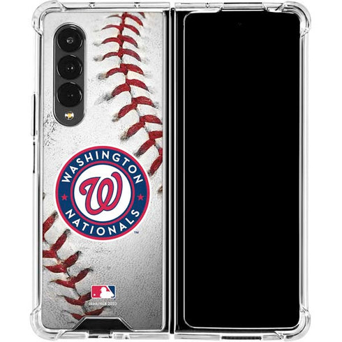 MLB Washington Nationals Game Ball Galaxy Z Fold4 5G Clear Case