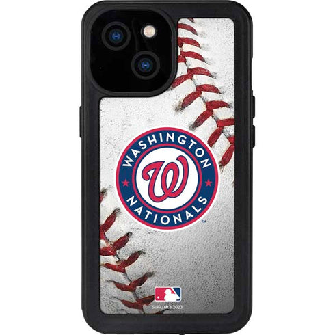 MLB Washington Nationals Game Ball iPhone 15 Waterproof Case