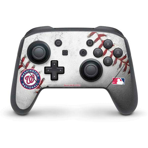 MLB Washington Nationals Game Ball Nintendo Switch Pro Controller Skin