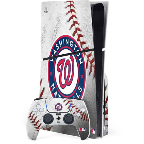 MLB Washington Nationals Game Ball PS5 Slim Disk Bundle Skin