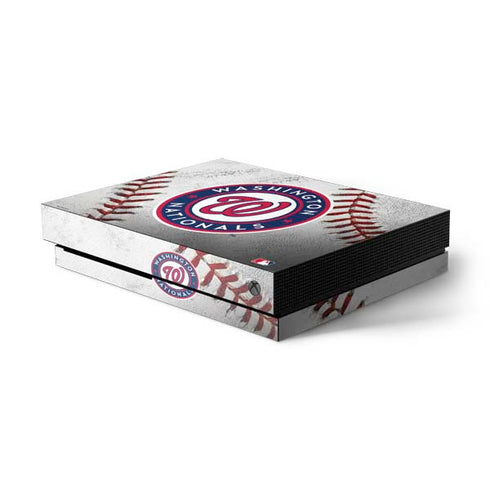 MLB Washington Nationals Game Ball Xbox One X Console Skin