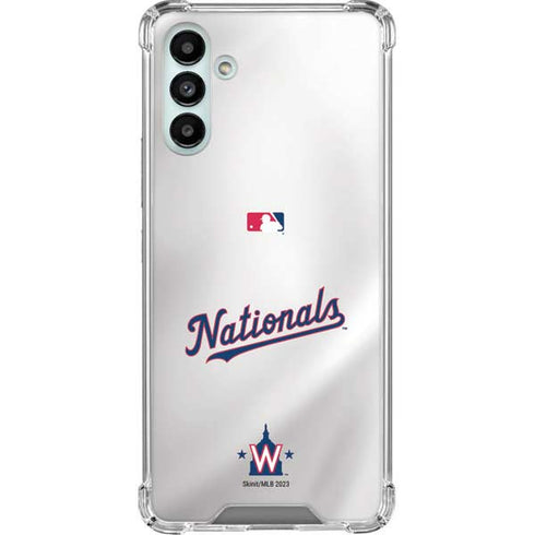 MLB Washington Nationals Home Jersey Galaxy A13 5G Clear Case