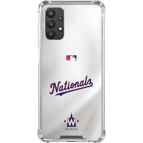 MLB Washington Nationals Home Jersey Galaxy A32 5G Clear Case