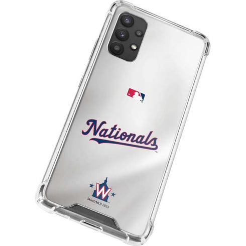 MLB Washington Nationals Home Jersey Galaxy A32 5G Clear Case