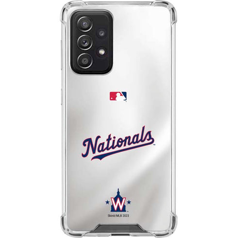 MLB Washington Nationals Home Jersey Galaxy A52 5G Clear Case
