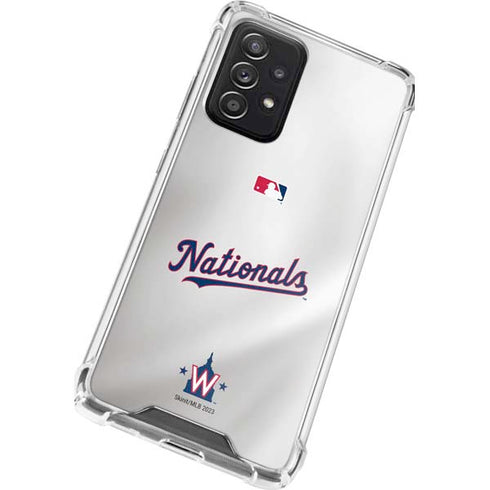 MLB Washington Nationals Home Jersey Galaxy A72 5G Clear Case