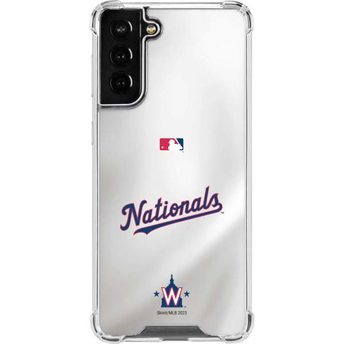 MLB Washington Nationals Home Jersey Galaxy S21 FE Clear Case