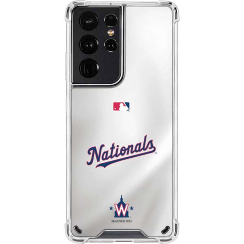 MLB Washington Nationals Home Jersey Galaxy S21 Ultra 5G Clear Case